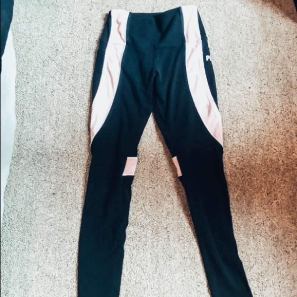 pink and black leggings !!